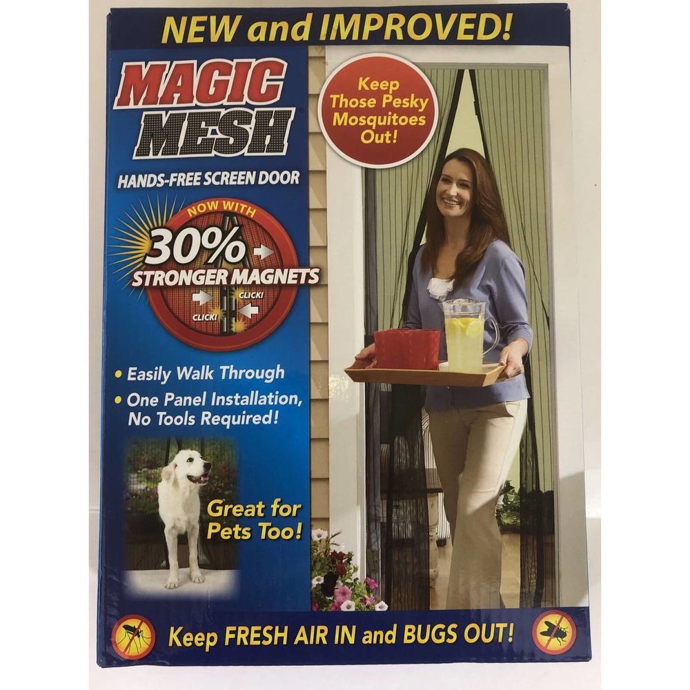As Seen On TV Magic Mesh Hands-free Screen Door - Open Box. Never used